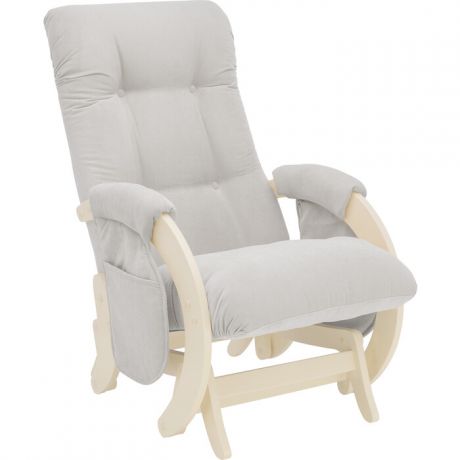Кресло для кормления Milli Smile дуб шампань, ткань Verona light grey с карманами