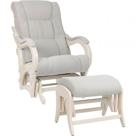 Milli Комплект Кресло для кормления и укачивания + пуф Style дуб шампань, ткань Verona light grey