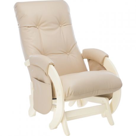 Кресло для кормления Milli Smile дуб шампань, к/з polaris beige с карманами