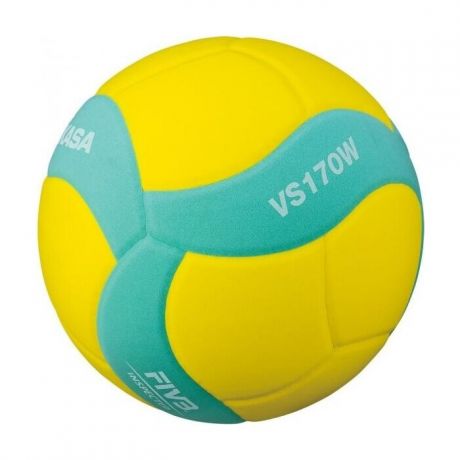 Мяч волейбольный Mikasa VS170W-Y-G, р.5, вес 160-180 г, FIVB Insp, синт.пена ТПЕ, клеен,18 пан,бут.кам,жел