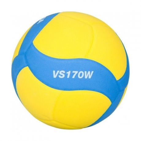 Мяч волейбольный Mikasa VS170W-Y-BL, р.5, вес 160-180 г, FIVB Insp, синт.пена ТПЕ, клеен,18 пан,бут.кам,жел