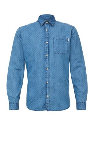 Рубашка Jack & Jones 12174066 light blue denim/rhomb