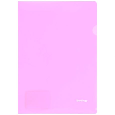 Папка-уголок Berlingo Starlight прозрачная розовая А4 180 мкм