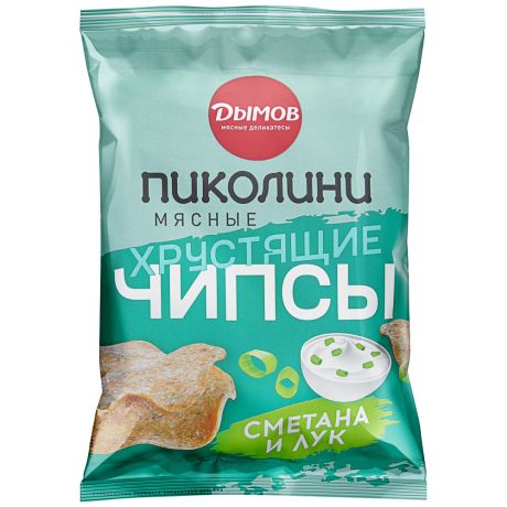 Мясные чипсы Дымов со вкусом сметаны и лука с/в 25 г