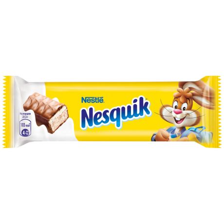 Шоколадный батончик Nesquik с какао и нугой 43 г