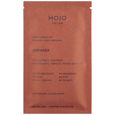 Шоколад горький Mojo Cacao Grenada 100% 20 г