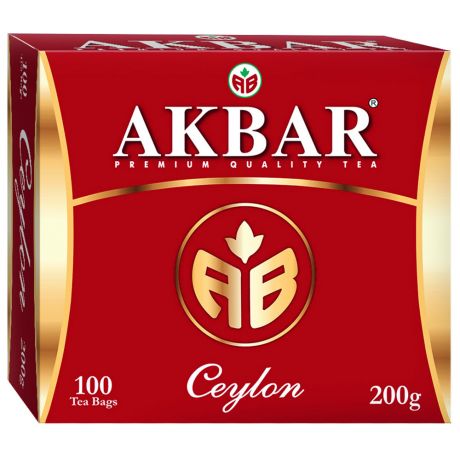 Чай Akbar Ceylon черный байховый цейлонский 100пак*2г