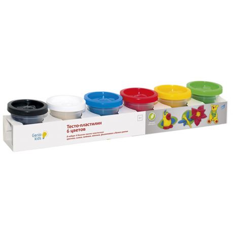 Набор для детского творчества Genio Kids-Art Тесто-пластилин 6 цветов