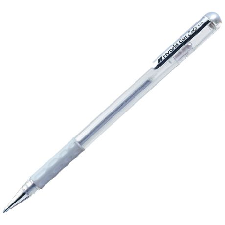 Ручка гелевая Pentel Hybrid Roller (серебристый стержень, толщина линии 0.8 мм)