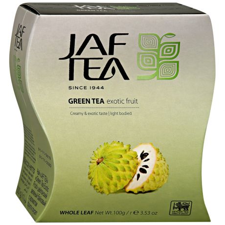 Чай Jaf Tea Green Tea Exotic fruit зеленый листовой с ароматом соусап 100 г