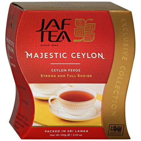 Чай Jaf Tea Majestic Ceylon черный листовой сорт Pekoe 100 г