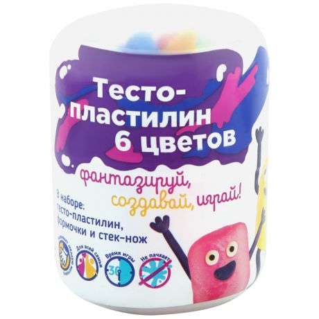 Мини-набор для лепки Genio Kids-Art Тесто-пластилин 6 цветов