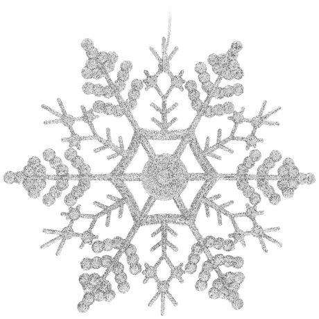 Украшение новогоднее Magic Time Снежинка-паутинка серебряная 16.5х16.5 см арт.38727