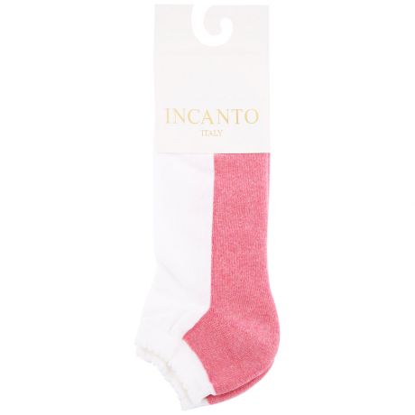 Носки женские Incanto укороченные бело/оранжево-розовые размер 36-38