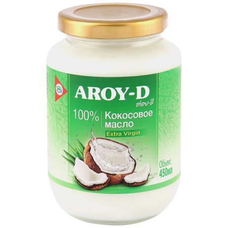 Масло Aroy-d Кокосовое 100% (extra virgin) 450 мл