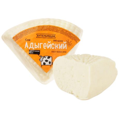 Сыр мягкий Бутербродов Адыгейский 1/4 45% 300 г