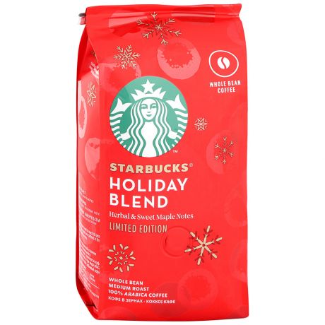 Кофе Starbucks Holiday Blend Limited Edition средней обжарки 100% Арабика в зернах 190 г