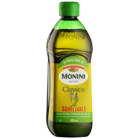 Масло Monini оливковое Classico нерафинированное c дозатором 0.45 л