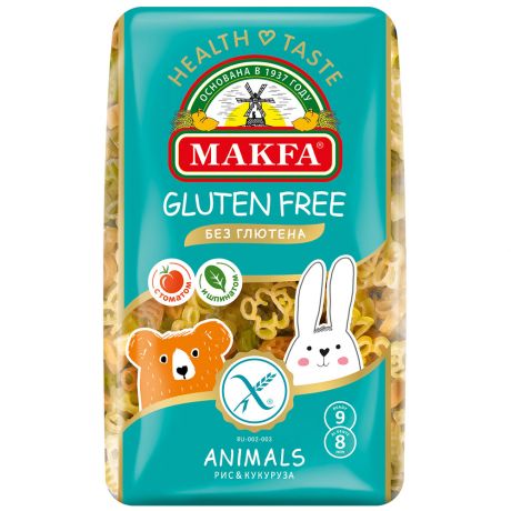 Макаронные изделия Makfa Animals безглютеновые 300 г
