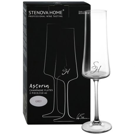 Набор бокалов Stenova Home Astoria Grey для шампанского