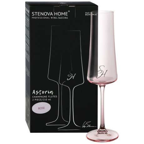 Набор бокалов Stenova Home Astoria Rose для шампанского