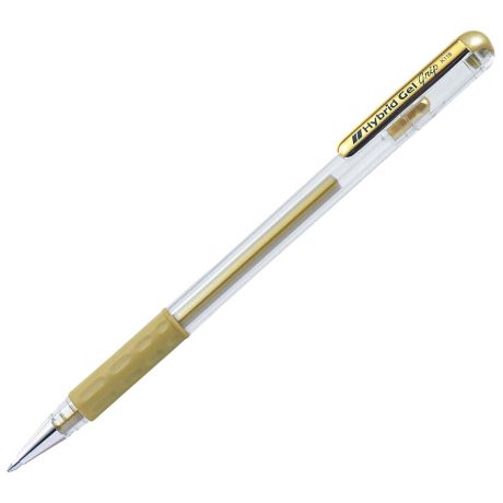 Ручка гелевая Pentel Hybrid gel Grip (золотой стержень, толщина линии 0.8 мм)