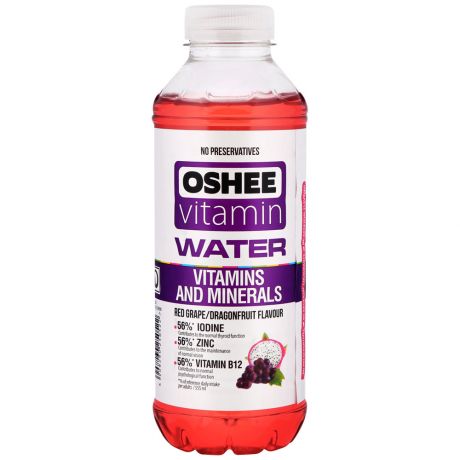 Напиток негазированный Oshee Vitamin Water Виноград-Питайя 0.555 л
