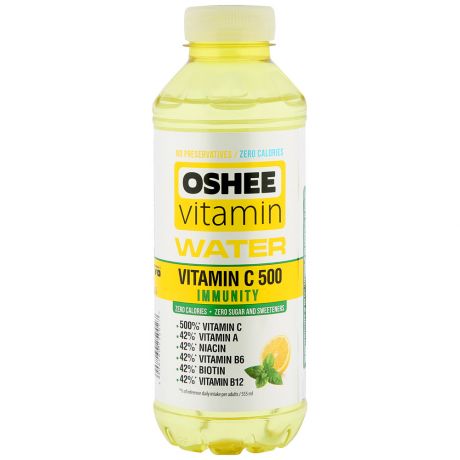 Напиток негазированный Oshee Vitamin Water C500 Лимон-Мята 0.555 л
