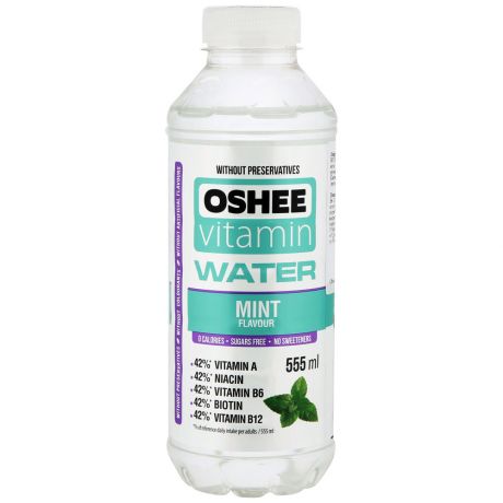 Напиток негазированный Oshee Vitamin Water Mint Мята 0.555 л