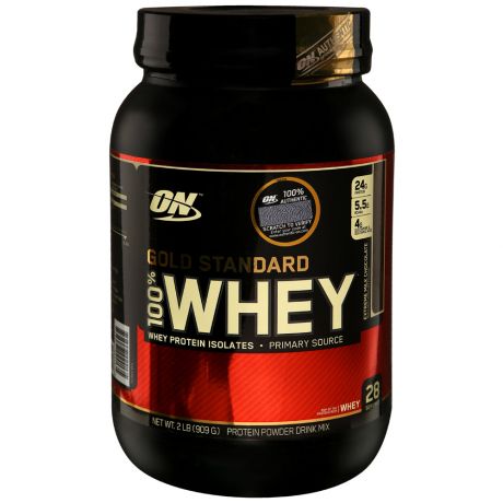 Протеин Optimum Nutrition Gold Standard 100% Whey молочный шоколад 900 г