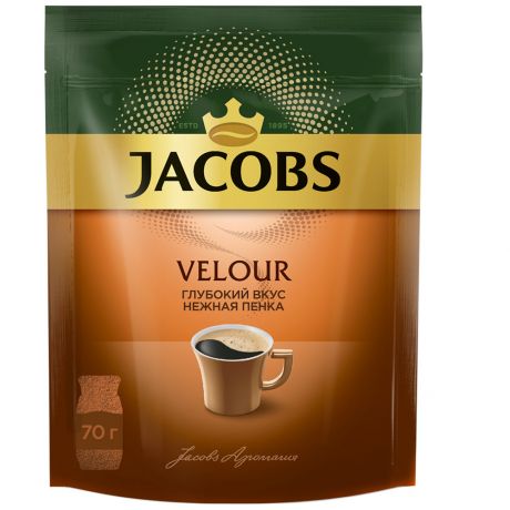 Кофе Jacobs Monarch Velour растворимый порошкообразный 70 г
