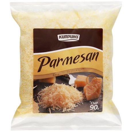 Сыр твердый Киприно Пармезан тертый 40% 90 г