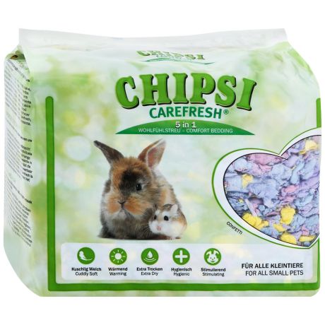 Наполнитель-подстилка Carefresh Chipsi Confetti бумажный для туалетов мелких домашних животных и птиц 5 л