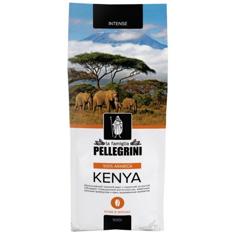 Кофе La famiglia Pellegrini Kenya В Зернах 500 Г