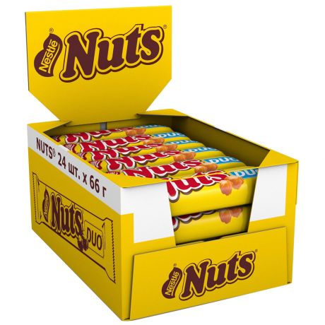 Батончик Nestle Nuts шоколадный 24шт*66 г