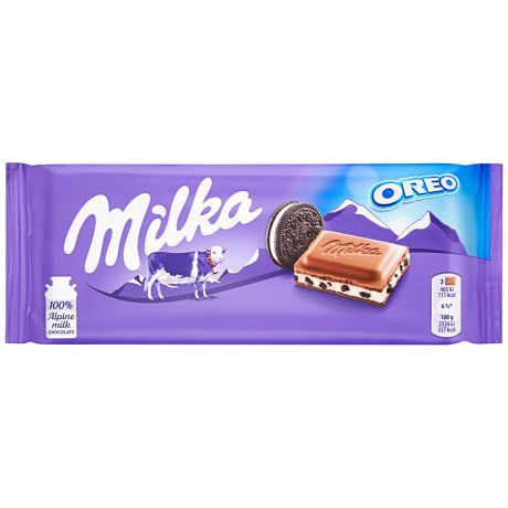 Шоколад Milka молочный с печеньем Oreo 100 г