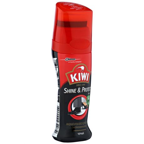 Крем-блеск для обуви Kiwi Shine & Protect жидкий черный 75 мл