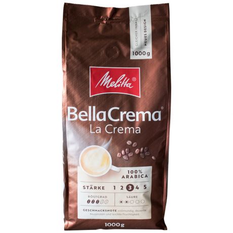 Кофе Melitta BellaCrema Café LaCrema жареный в зернах 1 кг