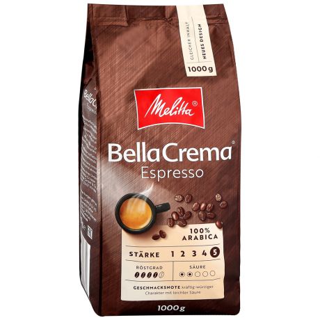 Кофе Melitta BellaCrema Café Espresso жареный в зернах 1 кг