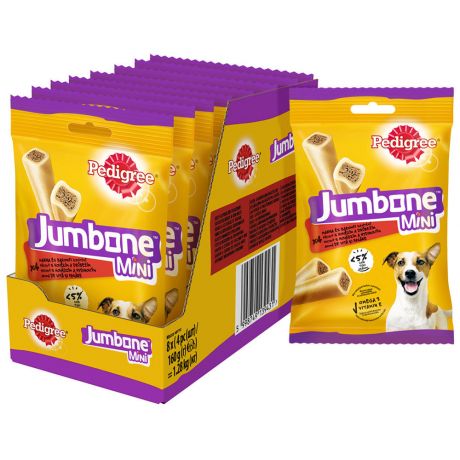 Лакомство Pedigree Jumbone Mini с говядиной и курицей для взрослых собак мелких пород 8 по 160 г