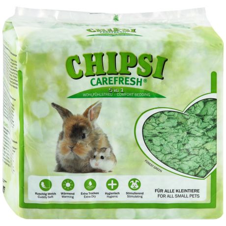 Наполнитель-подстилка Carefresh Chipsi Forest Green бумажный зеленый для туалетов мелких домашних животных и птиц 5 л