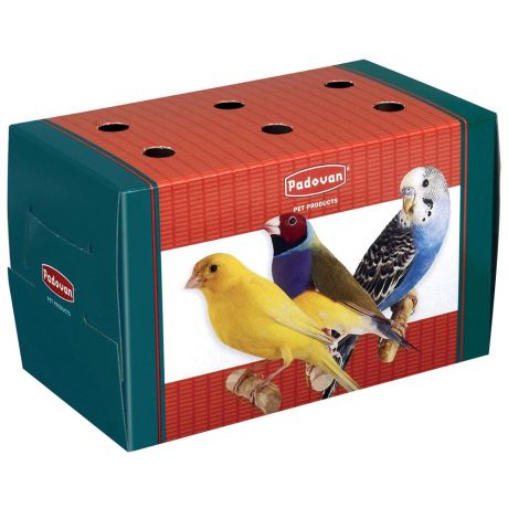 Переноска Padovan Trasportino piccolo картонная одноразовая для грызунов и птиц 16х9х10 см