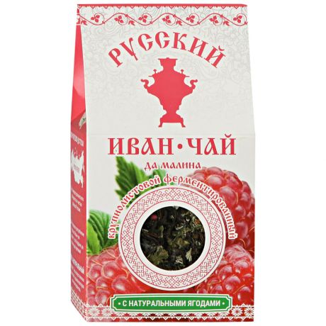 Чай Русский Иван-чай да малина крупнолистовой 50 г