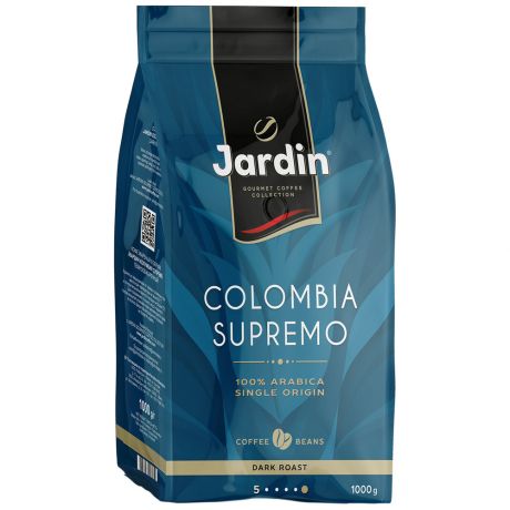 Кофе Jardin Колумбия Супремо в зернах 1 кг