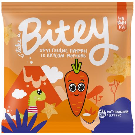 Паффы Take a Bitey Мультизлаковые фигурки Морковь 20 г