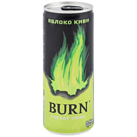 Напиток энергетический Burn Apple Kiwi 0.25 л