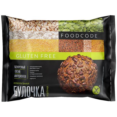 Булочка Foodcode Кукурузная без глютена 240 г