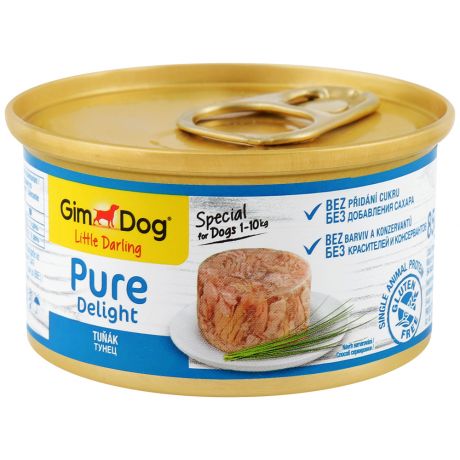 Корм влажный Gimborn GimDog Pure Delight для собак из тунца 85 г