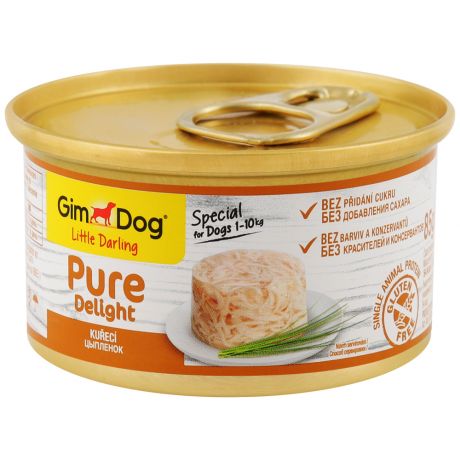 Корм влажный Gimborn GimDog Pure Delight для собак из цыпленка 85 г