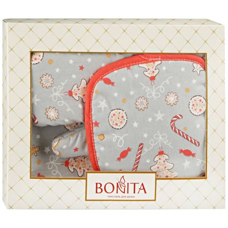 Подарочный набор Bonita Имбирный пряник Полотенце-Прихватка-Рукавица